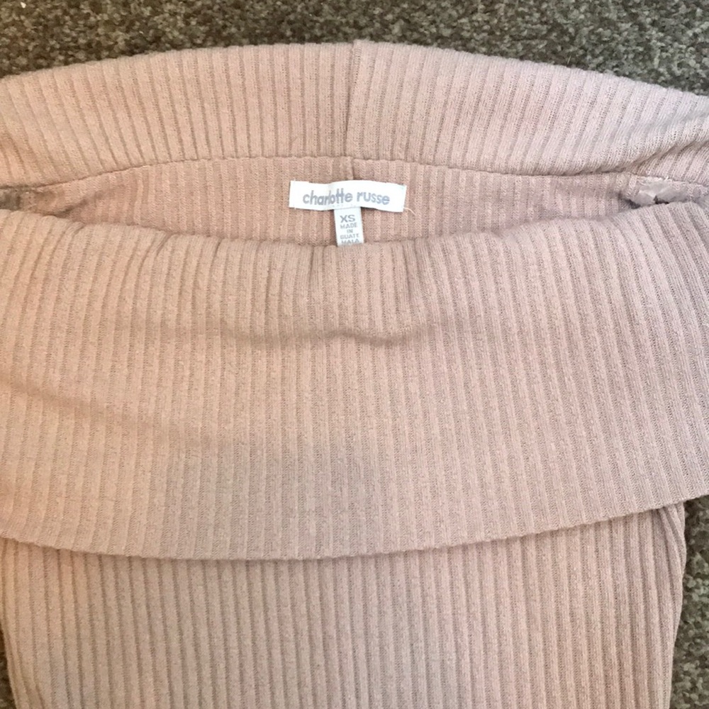 NWOT Beige off the shoulder dress - Picture 2 of 2